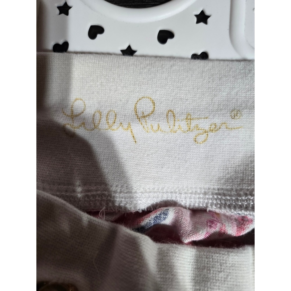 Lilly Pulitzer Linen Beach Pants Navy Pink Floral Tropical Drawstring XS Resort - Picture 8 of 10